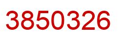Number 3850326 red image