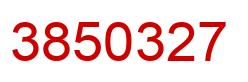 Number 3850327 red image