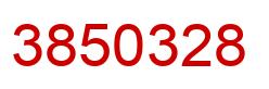 Number 3850328 red image
