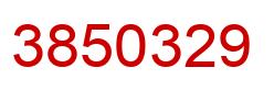 Number 3850329 red image