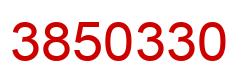 Number 3850330 red image