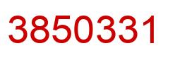 Number 3850331 red image