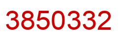 Number 3850332 red image