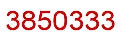 Number 3850333 red image