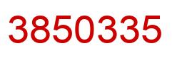 Number 3850335 red image