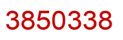 Number 3850338 red image
