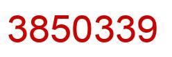 Number 3850339 red image