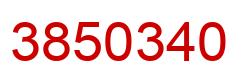 Number 3850340 red image