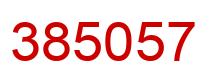 Número 385057 imagen rojo