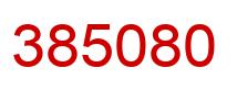 Number 385080 red image