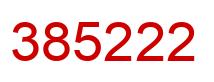 Number 385222 red image