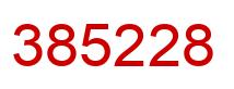 Number 385228 red image
