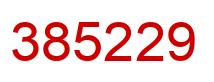 Number 385229 red image