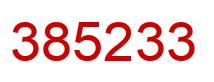 Number 385233 red image