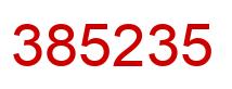 Number 385235 red image