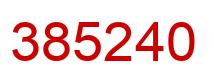 Number 385240 red image