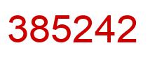 Number 385242 red image