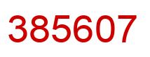 Number 385607 red image