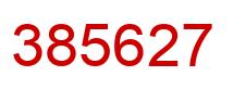 Number 385627 red image