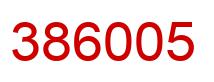 Number 386005 red image