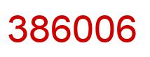 Number 386006 red image