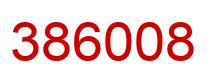 Number 386008 red image