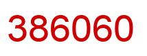 Number 386060 red image