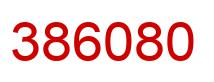 Number 386080 red image