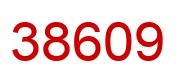 Number 38609 red image