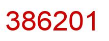 Number 386201 red image