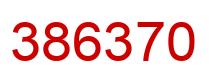Number 386370 red image