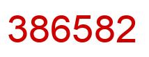Number 386582 red image