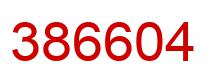 Number 386604 red image