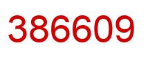 Number 386609 red image