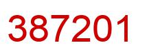 Number 387201 red image