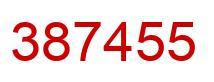 Number 387455 red image