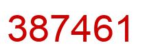 Number 387461 red image