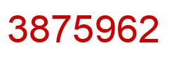 Number 3875962 red image