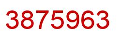 Number 3875963 red image