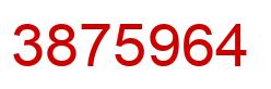 Number 3875964 red image