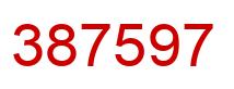 Number 387597 red image