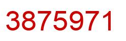 Number 3875971 red image