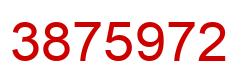 Number 3875972 red image