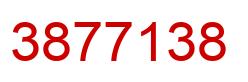 Number 3877138 red image
