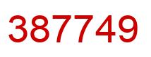 Number 387749 red image