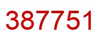 Number 387751 red image