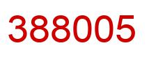 Number 388005 red image