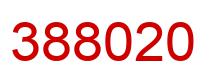 Number 388020 red image