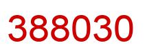 Number 388030 red image