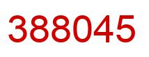 Number 388045 red image